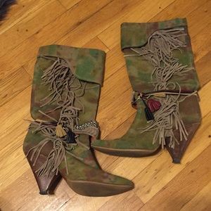 ISABEL MARANT DANA FRINGE BOOTS